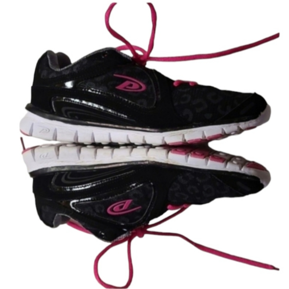 Pro Player Tennis Sport Shoes Black Pink White EUC 8 1/2 Exceptional Condition